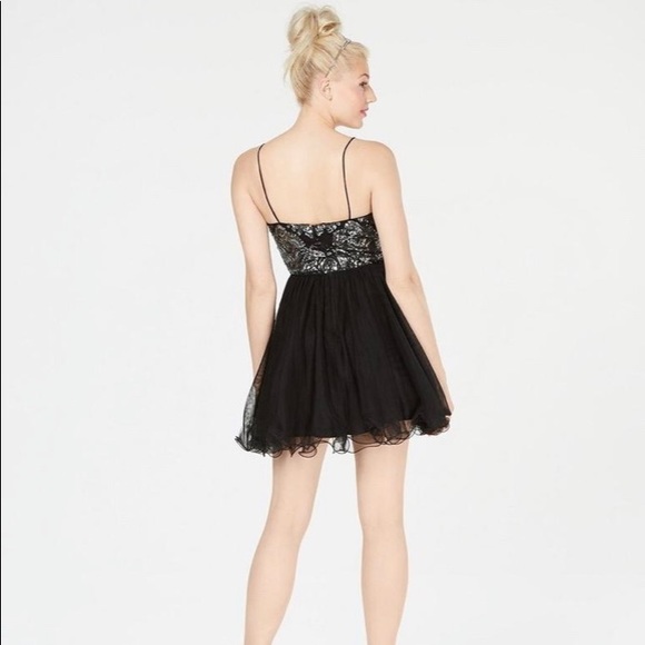 Sequined Mini Formal Dress - Picture 2 of 7